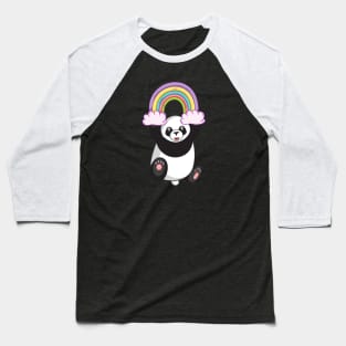 Flying Rainbow Panda Baseball T-Shirt